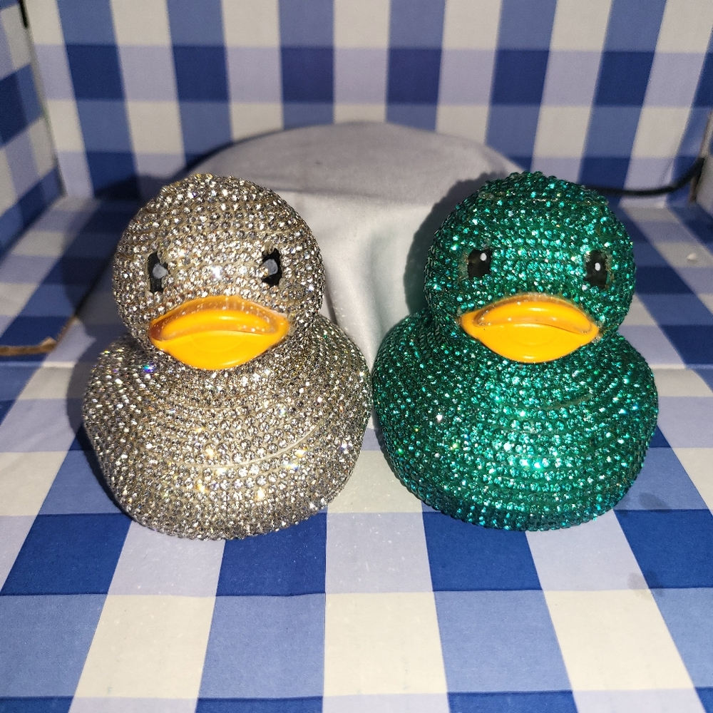 Sparkling Green Duck Bird Toy